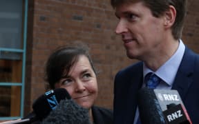 Colin Craig speaks to reporters outside court after the jury delivered its verdict.