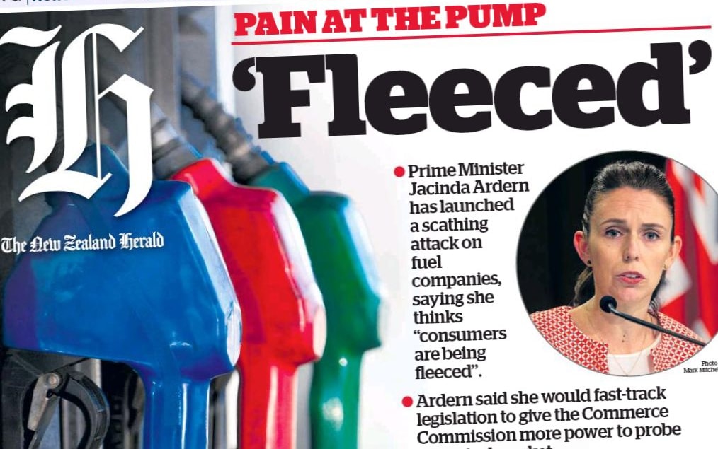 The Herald's front page last Tuesday.