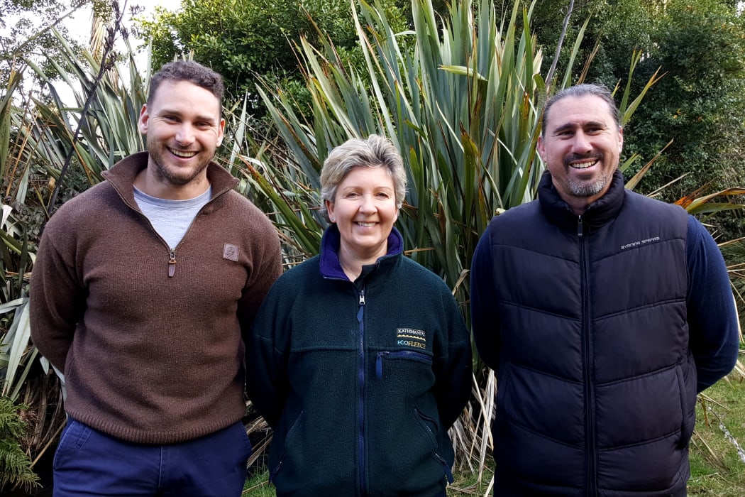 Mananui Ramsden, Leeston farmer Carey Barnett and North Canterbury based Ecan ranger Makarini Rupene