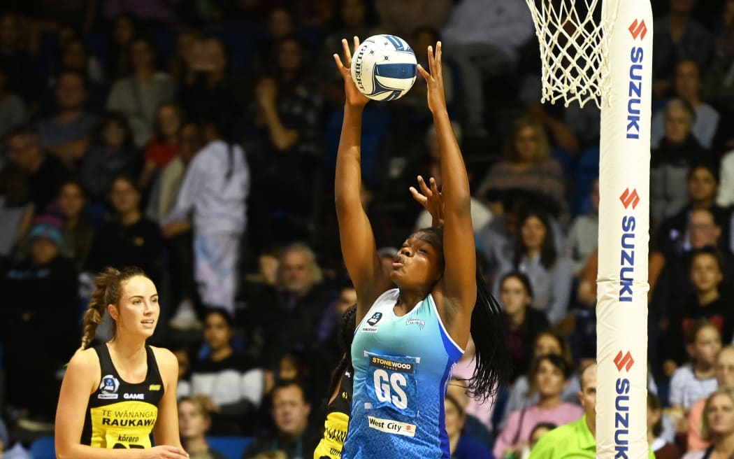 Grace Nweke.
Mystics v Pulse. ANZ Premiership Netball. The Trusts Arena, Auckland, Sunday 20 June 2021.