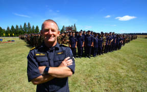 Commander Glen Stokes cadets taking part in the exercise.