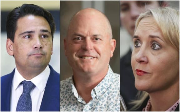 Simon Bridges, Todd Muller and Nikki Kaye.