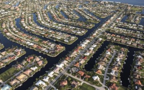 Aerial photography of Punta Gorda, on Florida's Gulf of Mexico coast.