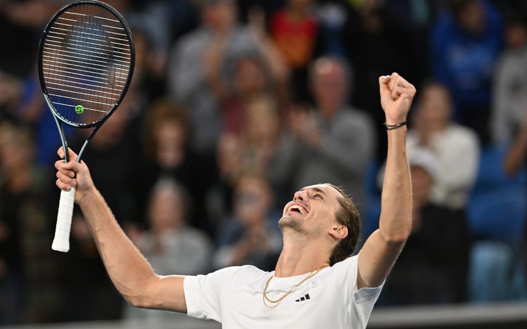 Alexander Zverev of Germany celebrates