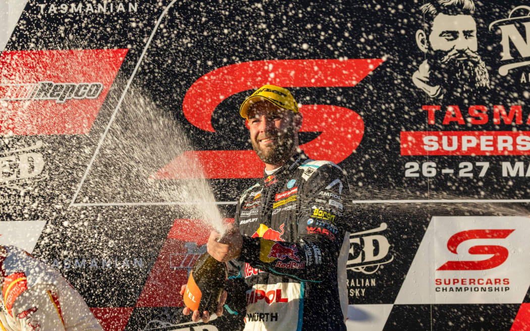 Shane van Gisbergen wins in Tasmania. 2022.