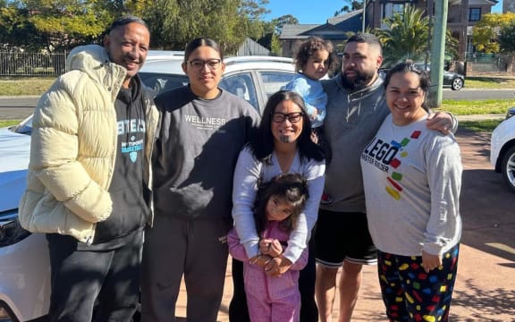 Wayne Abraham and whānau