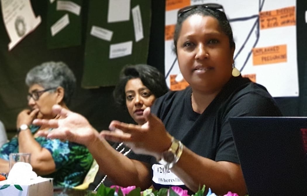Chantelle Khan, of the Social Education Empowerment Programme (SEEP), with Sashi Kiran, of the Foundation for Rural Integrated Enterprises and Development (FRIEND) and Shamima Ali of the Women's Crisis Centre.