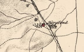 An 1870s map of the area of Sarafand al-Amar