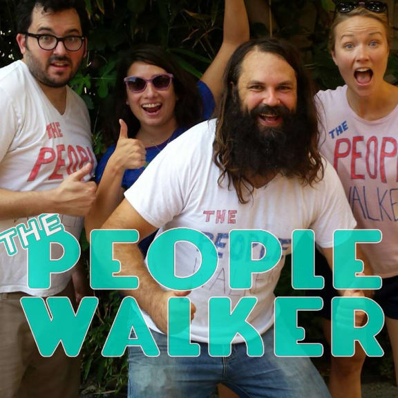 Chuck McCarthy is the 'People Walker'.