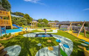 Lorna Irene Drive Reserve playground in Raumati South.