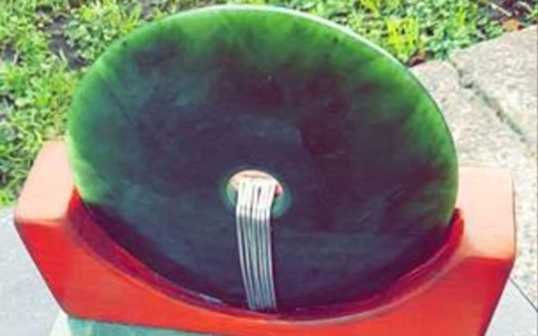 The pounamu which has been stolen from a grave site in Rotorua.