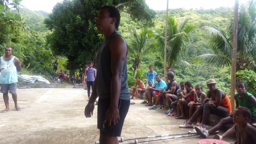 A local weightlifting competition at the high performance centre in Levuka, which was destroyed by Cyclone Winston in 2016