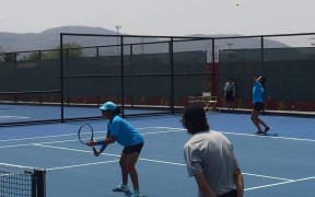 Palau's Ayana Rengiil and Tahiti's Mayka Zima making their Fed Cup debut in the doubles tie against Iran.