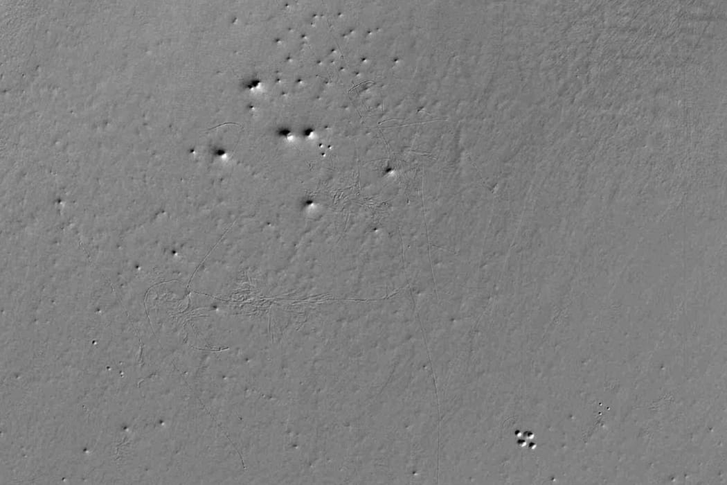 The bottom of Admiralty Bay is covered in circular pockmarks from oil rigs.