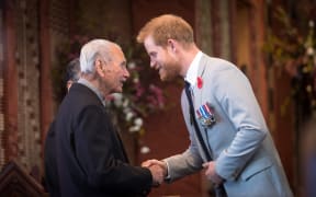 Prince Harry at Te Papaiouru Marae in Rotorua.