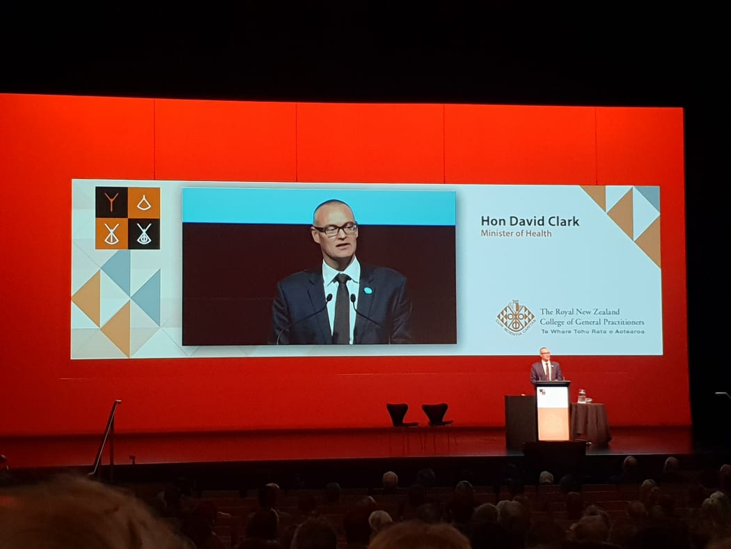 Health Minister David Clark addresses GPs