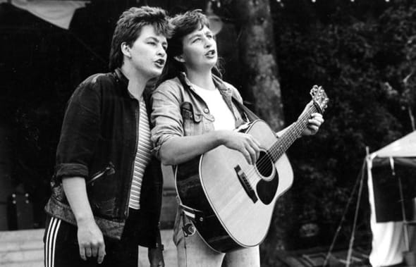 The Topp Twins, Lynda and Jools, early 1980s