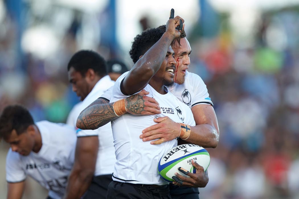 Fiji ran in six tries against Georgia.