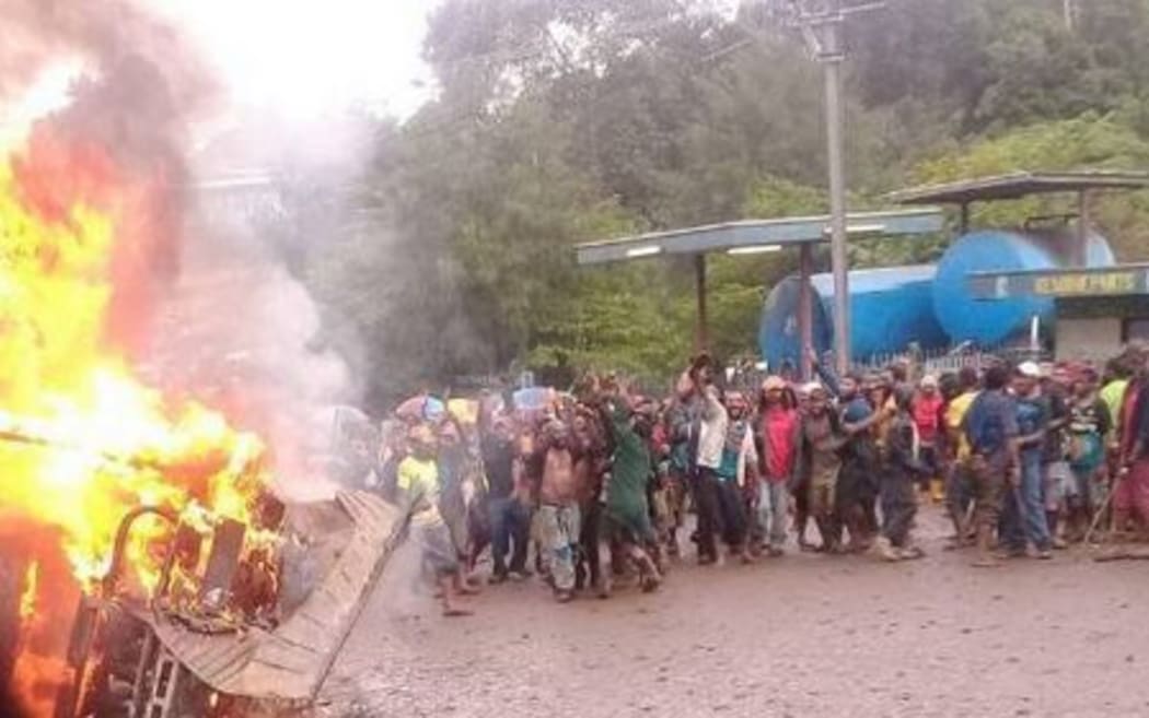 Chaos in Mendi, 3 October 2017.