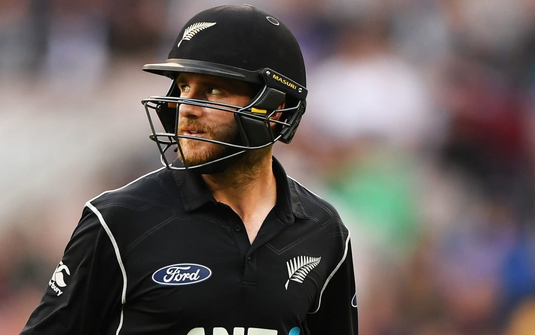 A dejected Kane Williamson after being dismissed in the third and final one-day loss to Australia.