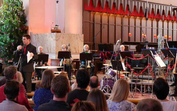 Brian Buerkle speaks to the audience