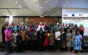 Group of participants at the Pacific Regional Dialogue on Engaging Men in the Prevention of Violence Against Women and Girls