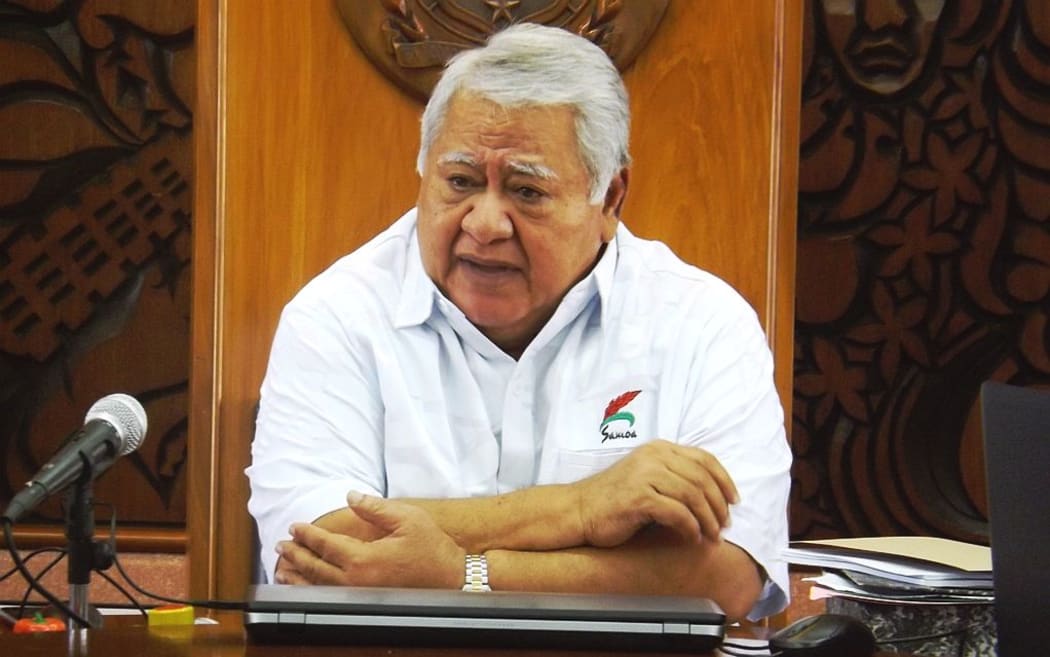 The Prime Minister of Samoa Tuilaepa Aiono Sailele Malielegaoi.