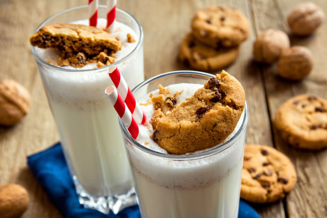 Milk and cookies.