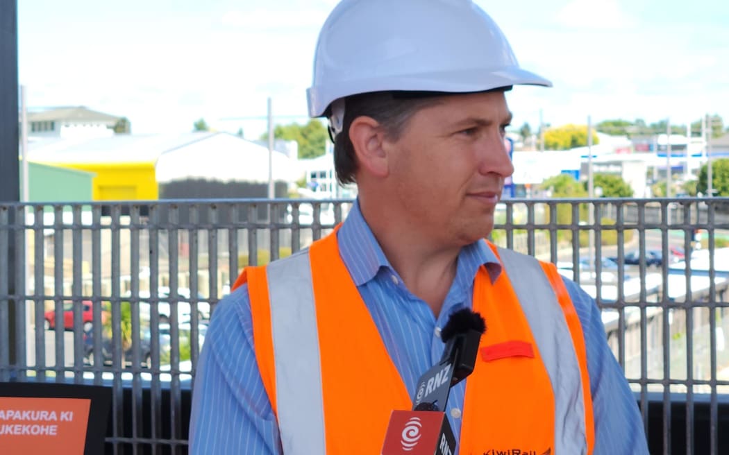 Transport Minister Michael Wood at Pukekohe Station
