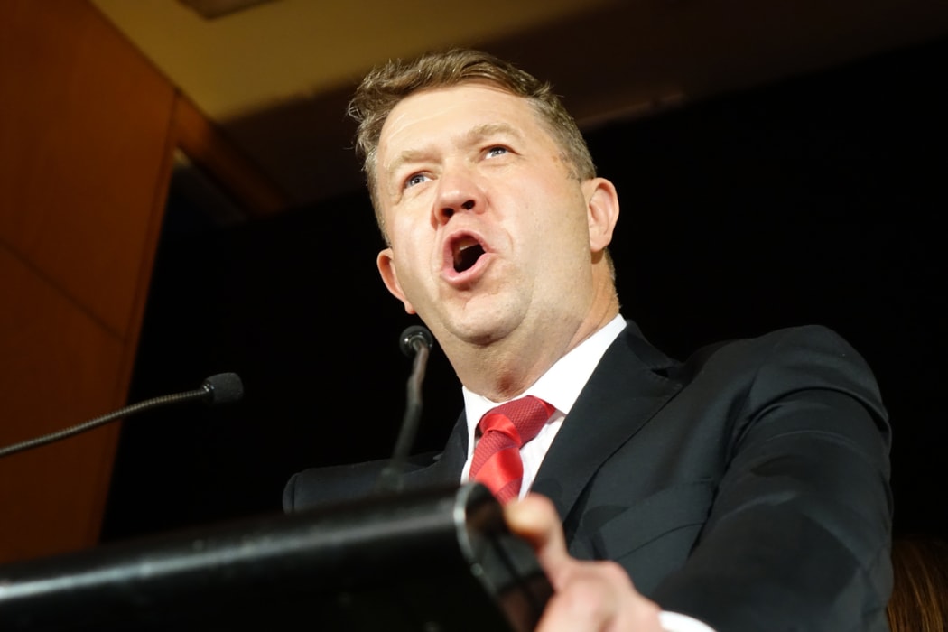 David Cunliffe admitting defeat to his supporters on election night.