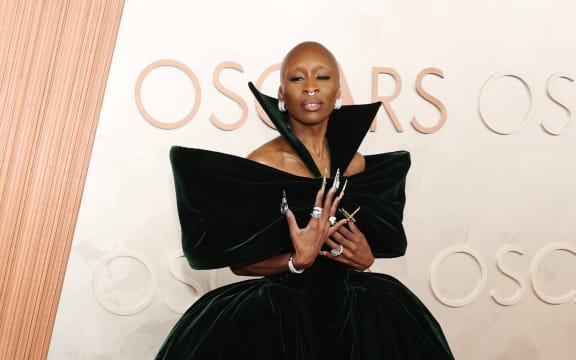 Cynthia Erivo arrives at the 2025 Oscars.