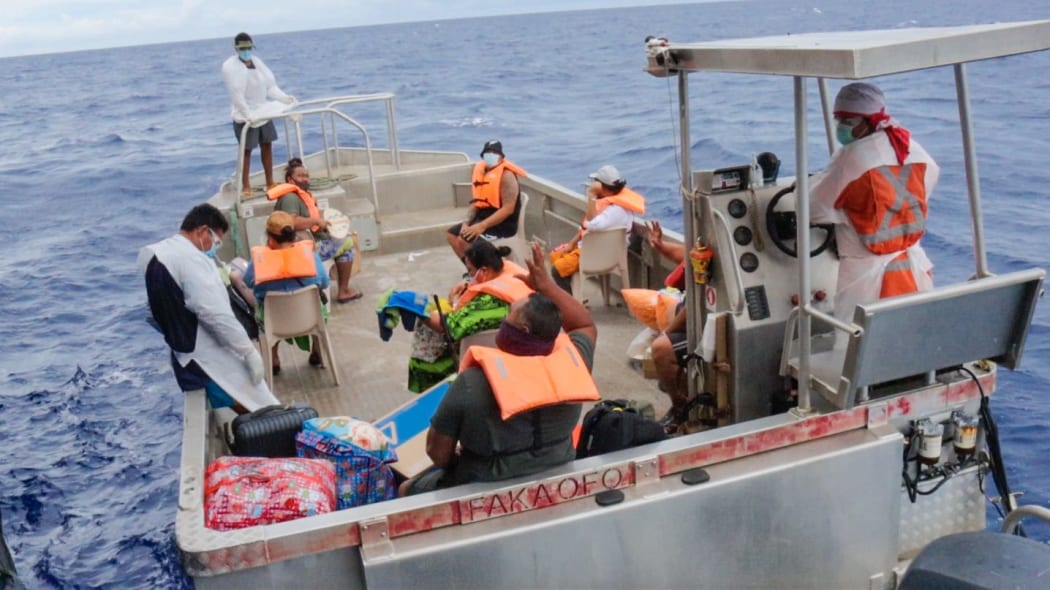 Fakaofo passengers were taken ashore at 1pm on Friday.