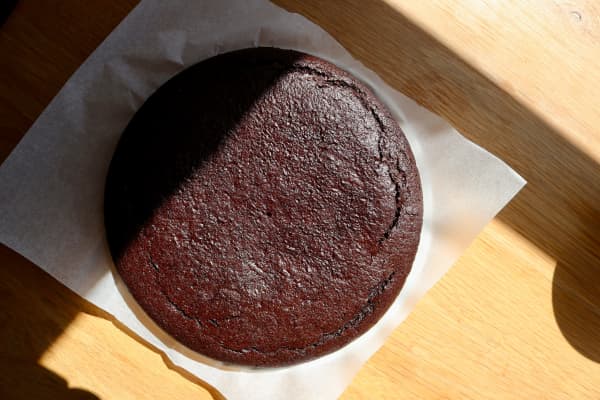 Uniced chocolate cake made by Alby Hailes