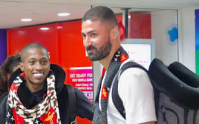 Hekari United's new Brazilian recruits in Port Moresby ahead of the team's OFC Men's Champions League in Tahiti. Photo: Hekari United