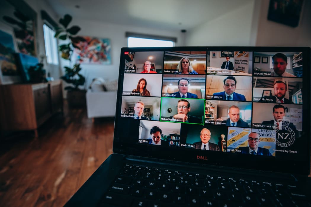 New Zealand's Epidemic Response Committee on a Zoom call