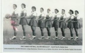 The Samoa netball team that took silver in 1963