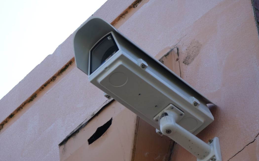 Security camera on Hyde Street in Dunedin