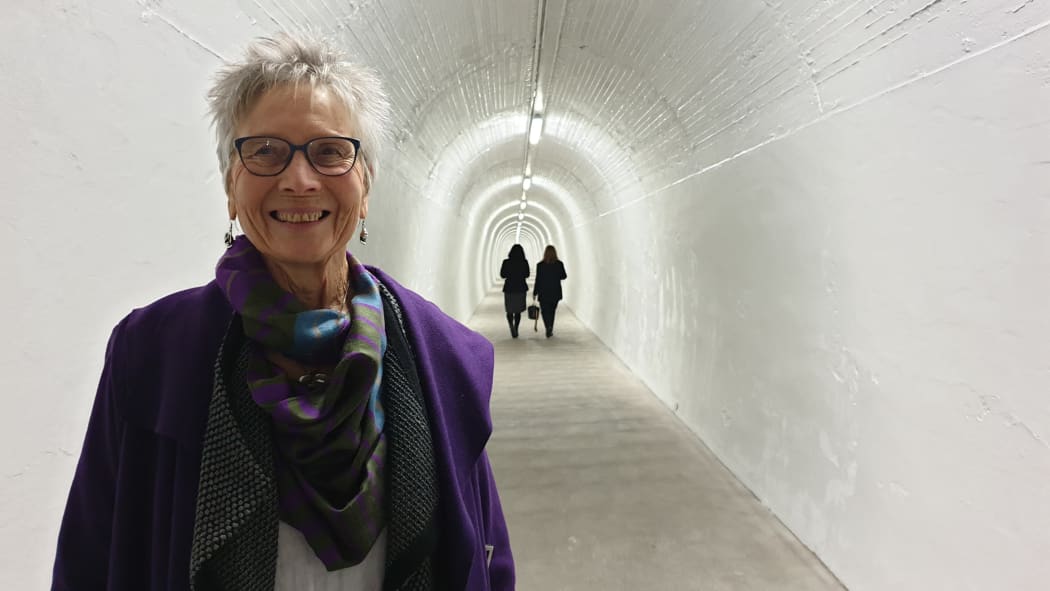 Local historian Penny Robinson is a regular commuter on the elevator.