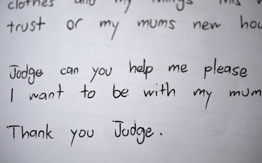 Excerpts from letters Jay has written "to the judge" about wanting to be home with him Mum.