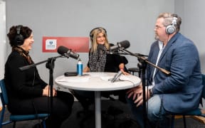 The Americans: US Election 2020. From left, Associate Professor Jennifer Frost, Dr Maria Armoudian and Dr Tim Fadgen from the Faculty of Arts at the University of Auckland.