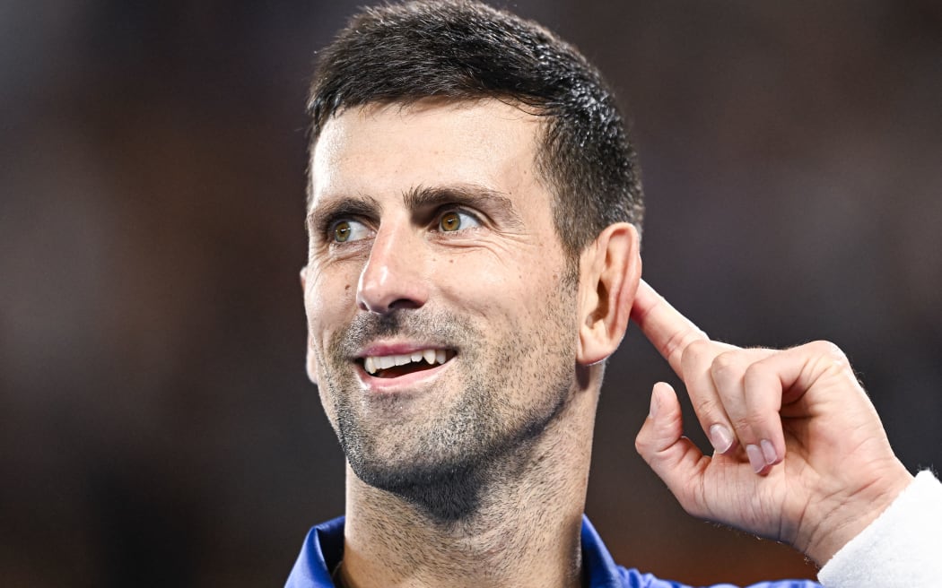 Novak Djokovic of Serbia during the Australian Open AO 2024 Grand Slam tennis tournament on January 19, 2024 at Melbourne Park in Australia. Photo Victor Joly / DPPI (Photo by Victor Joly / Victor Joly / DPPI via AFP)