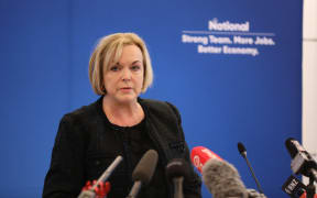 Judith Collins at National's infrastructure announcement