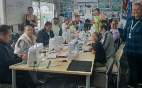 Heather Black's sewing class