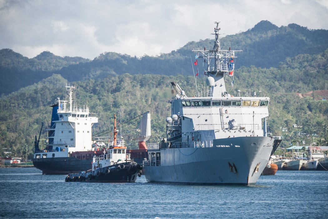 The HMNZS Wellington in Fiji.