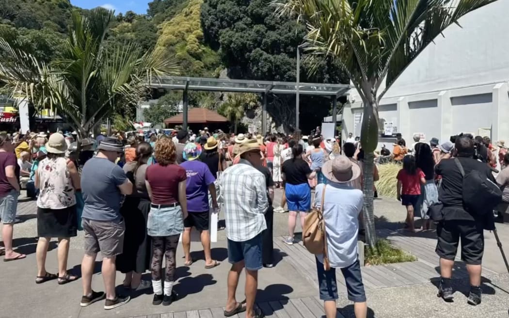 Organisers said between 700 to 1000 people attended the hīkoi in Whakatāne.
