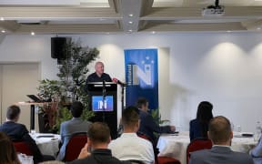 National leader Chris Luxon at retreat in Christchurch