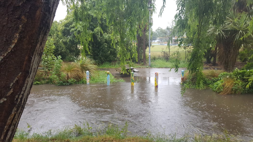 The Heathcote River in Christchurch on Friday morning.