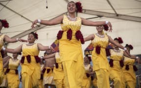 Avondale College on the Samoan stage at ASB Polyfest, Auckland, New Zealand, Friday, March 15th, 2019.