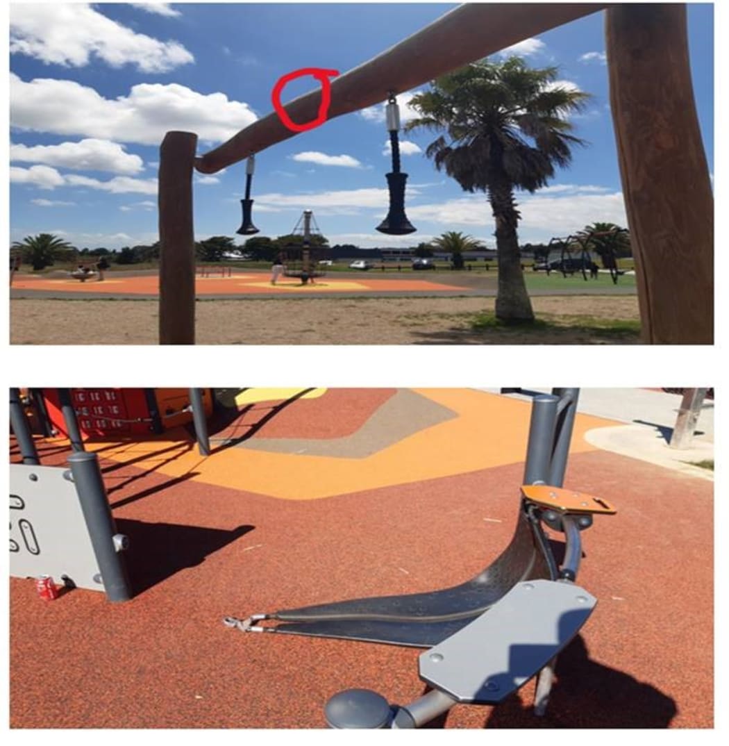 Vandalism at David Lange Park Playground in Māngere.