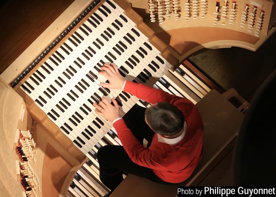 Olivier Latry at the organ console